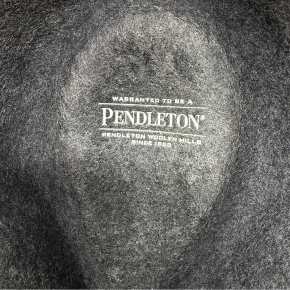 Pendleton Gray Teardrop Fedora 100% Wool Felt Hat Size M - Picture 7 of 8
